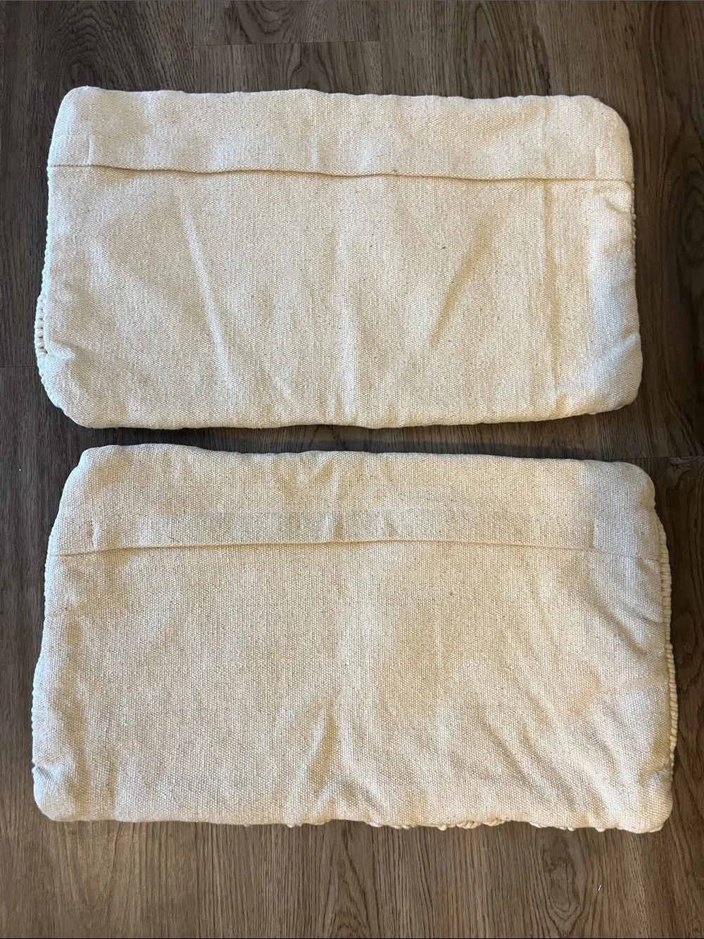 Serena & Lily Tofino Handwoven Cream Macramé pillowcases - Set of 2 NWT